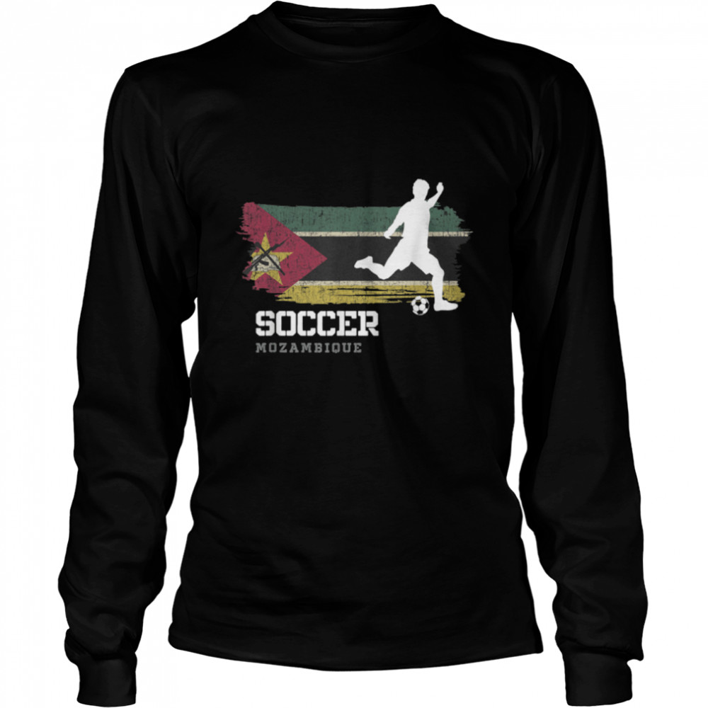 Soccer Mozambique Flag Football Team Soccer Player T- B09JPF7T5Q Long Sleeved T-shirt