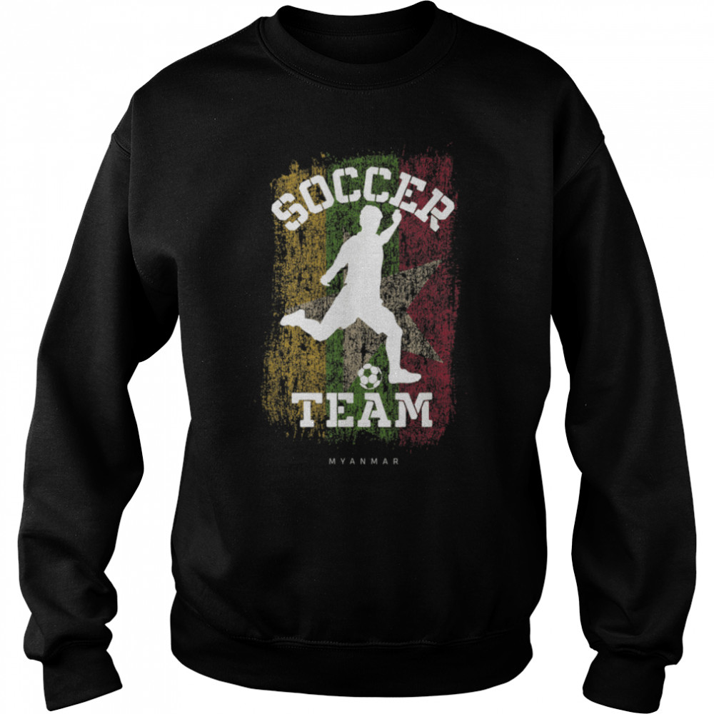 Soccer Myanmar Flag Football Team Soccer Player T- B09JPFFP3Y Unisex Sweatshirt