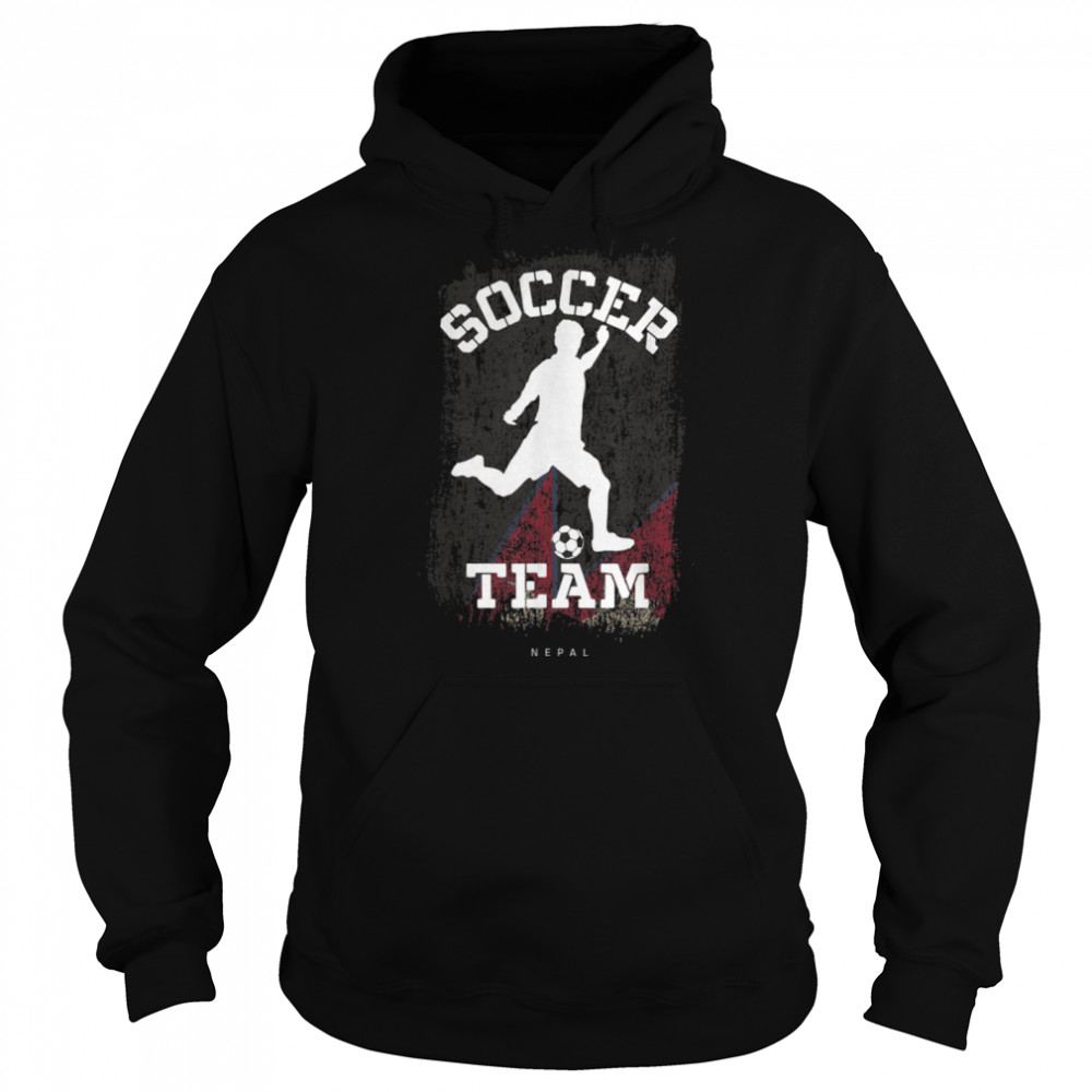 Soccer Nepal Flag Football Team Soccer Player T- B09JPD5XKF Unisex Hoodie