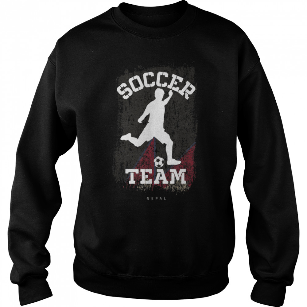 Soccer Nepal Flag Football Team Soccer Player T- B09JPD5XKF Unisex Sweatshirt