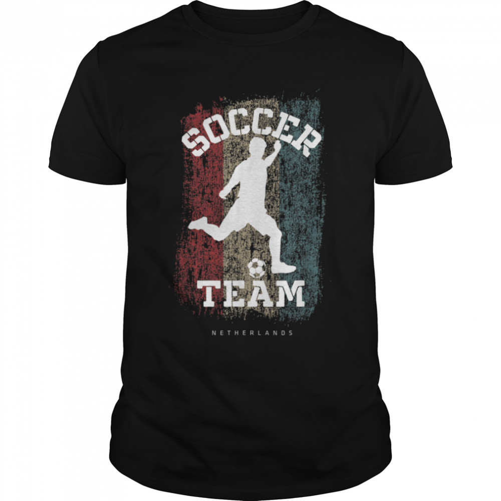 Soccer Netherlands Flag Football Team Soccer Player T- B09JPD4FQ7 Classic Men's T-shirt