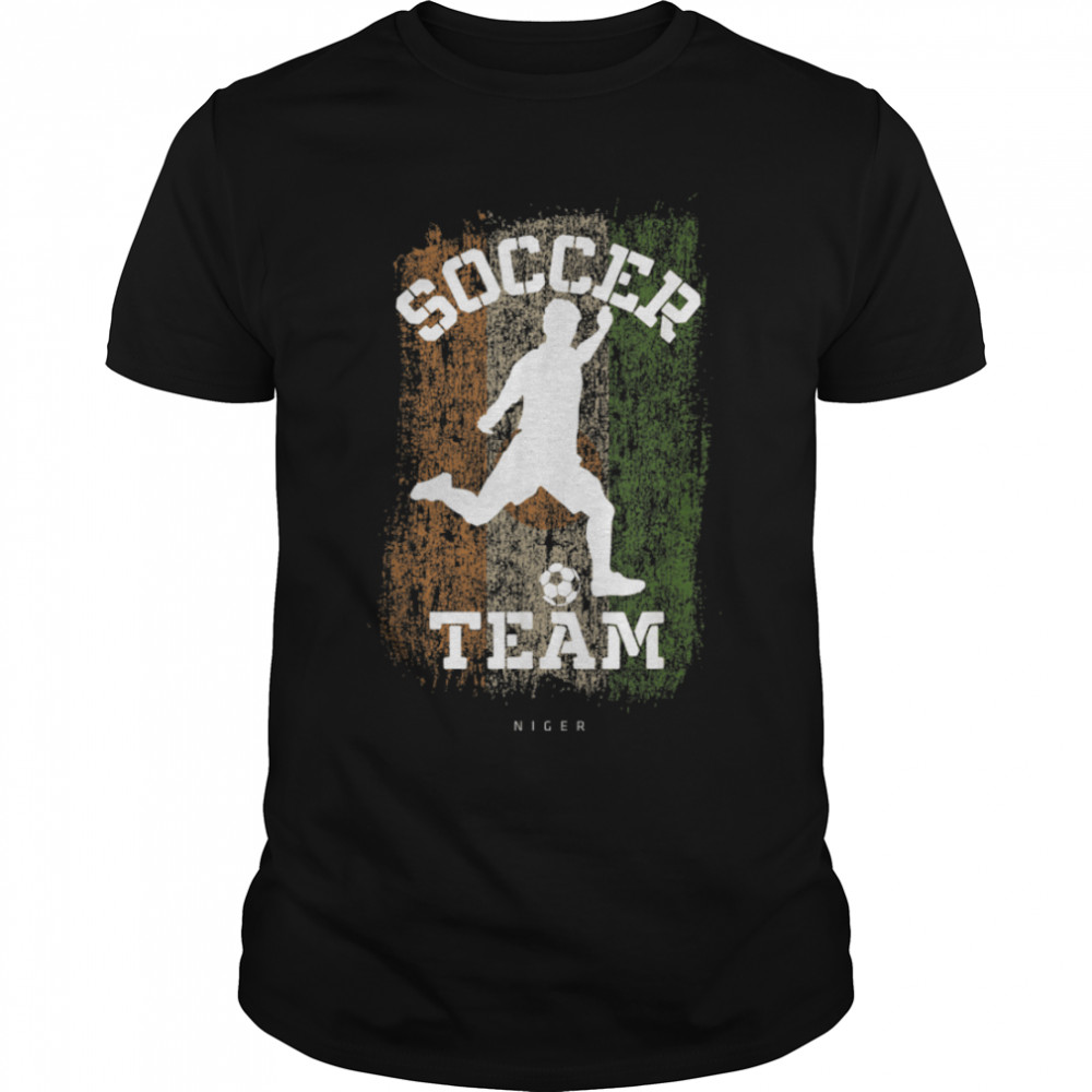 Soccer Niger Flag Football Team Soccer Player T- B09JPFY5VM Classic Men's T-shirt