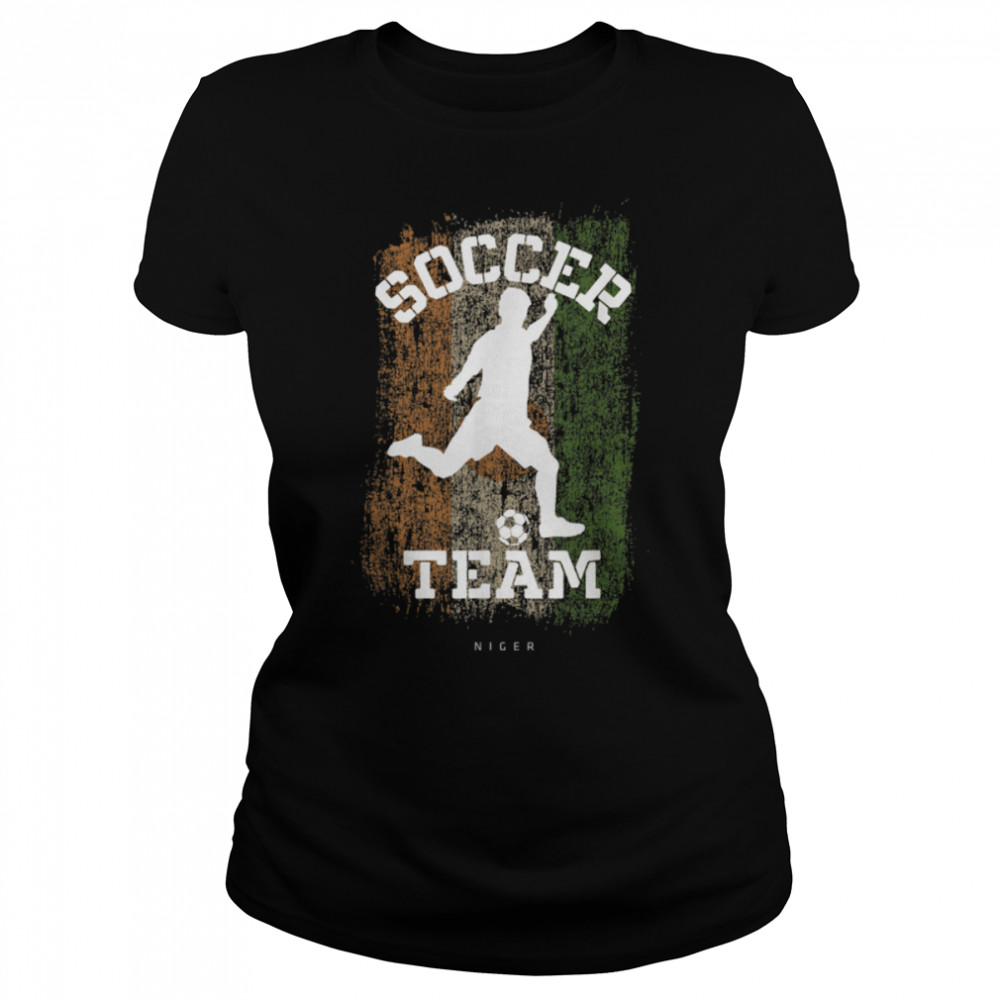 Soccer Niger Flag Football Team Soccer Player T- B09JPFY5VM Classic Women's T-shirt