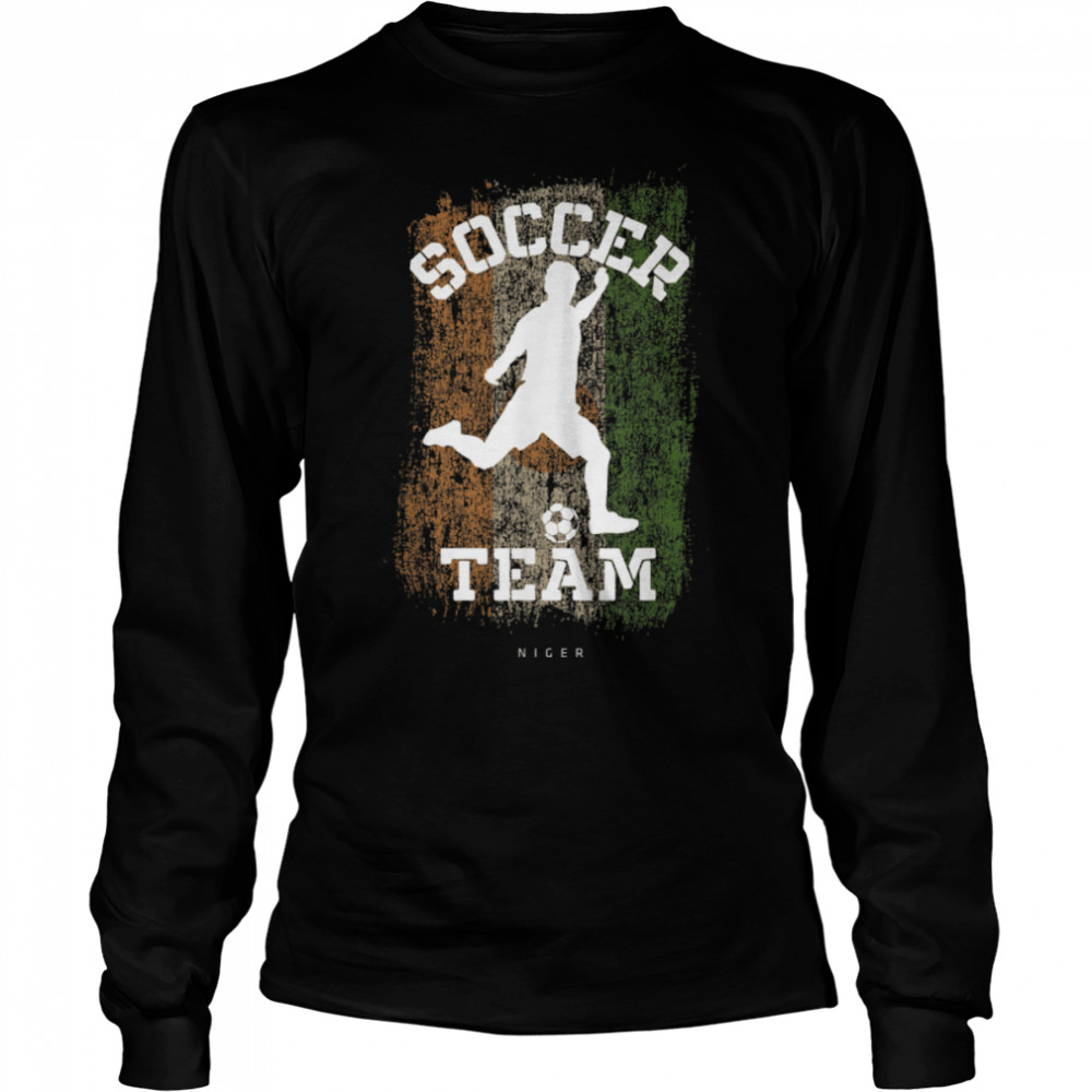 Soccer Niger Flag Football Team Soccer Player T- B09JPFY5VM Long Sleeved T-shirt