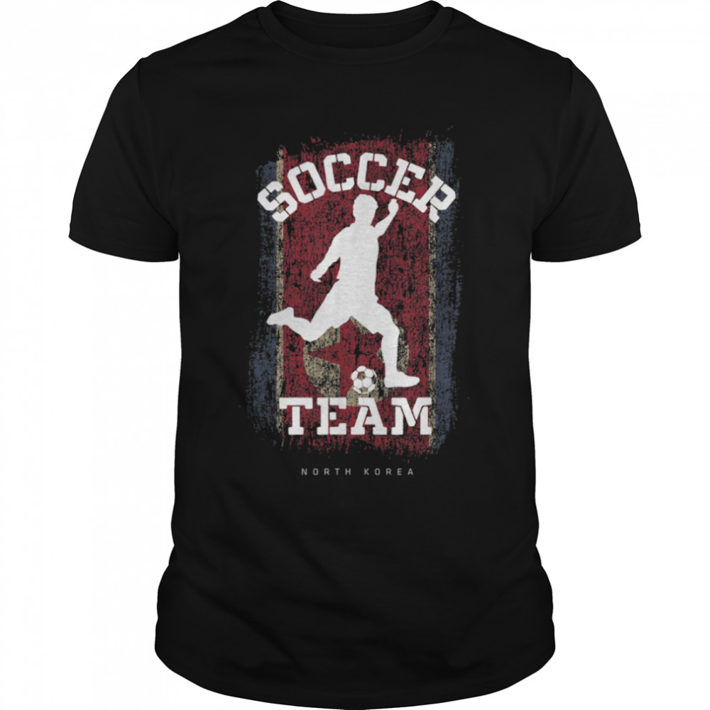 Soccer North Korea Flag Football Team Soccer Player T- B09JPFR3HR Classic Men's T-shirt