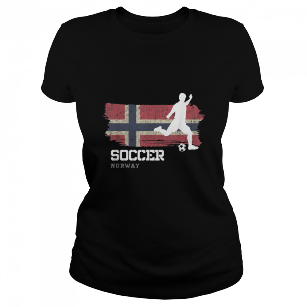 Soccer Norway Flag Football Team Soccer Player T- B09JPFTMJR Classic Women's T-shirt