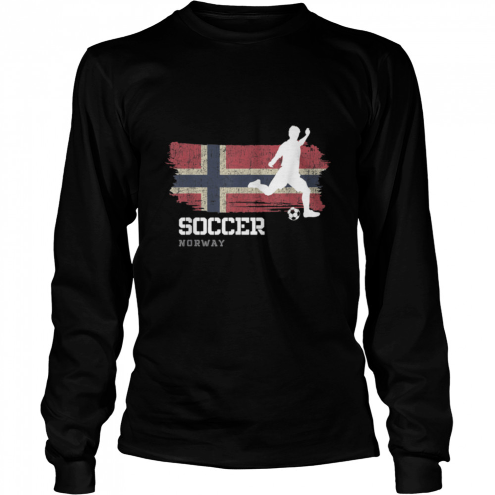 Soccer Norway Flag Football Team Soccer Player T- B09JPFTMJR Long Sleeved T-shirt