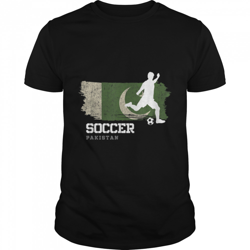 Soccer Pakistan Flag Football Team Soccer Player T- B09JPDSSP2 Classic Men's T-shirt