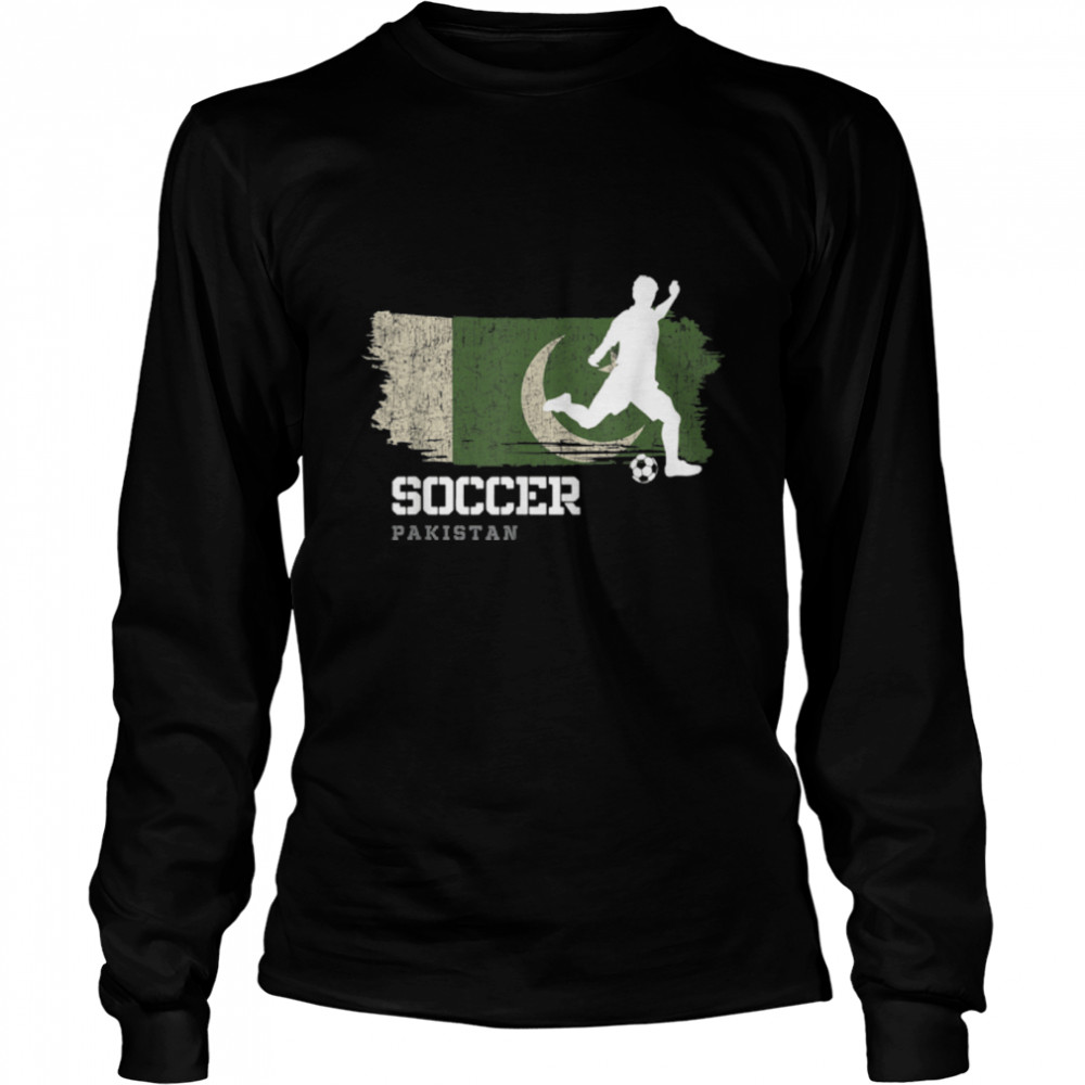 Soccer Pakistan Flag Football Team Soccer Player T- B09JPDSSP2 Long Sleeved T-shirt