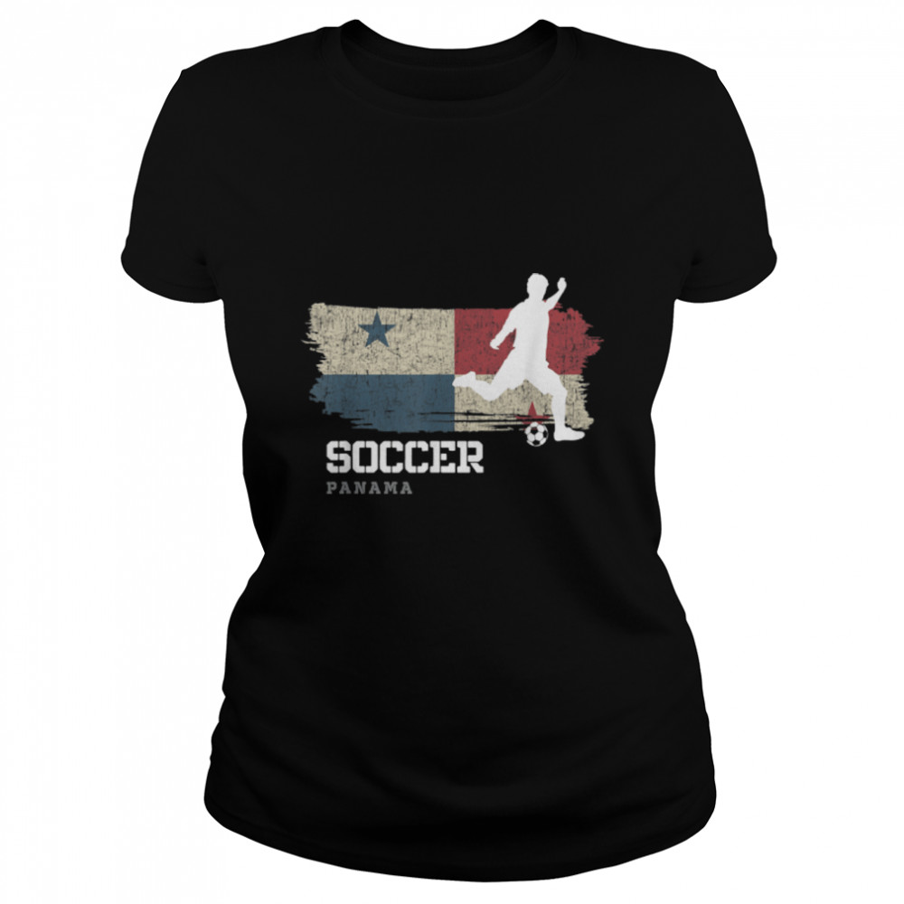 Soccer Panama Flag Football Team Soccer Player T- B09K12GD4M Classic Women's T-shirt