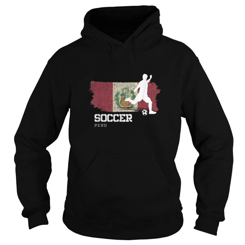 Soccer Peru Flag Football Team Soccer Player T- B09K1RKNG1 Unisex Hoodie