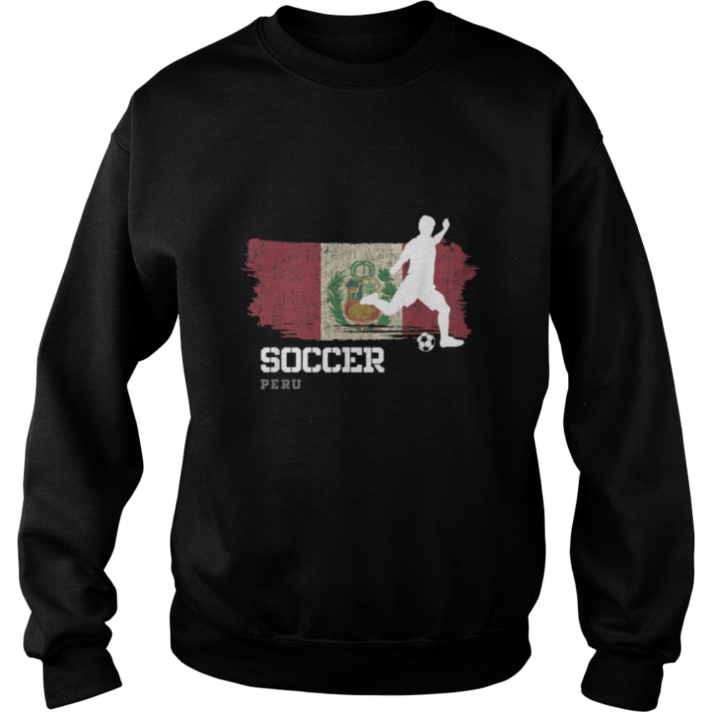 Soccer Peru Flag Football Team Soccer Player T- B09K1RKNG1 Unisex Sweatshirt