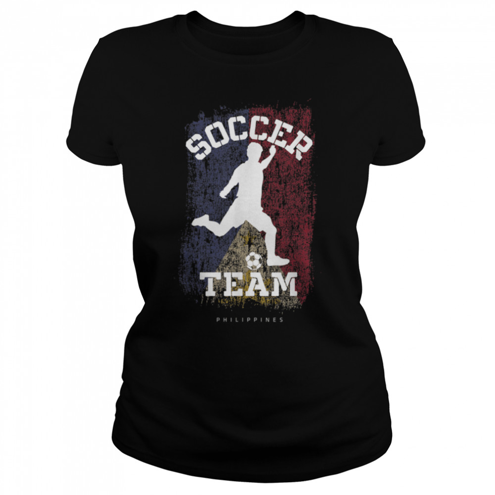 Soccer Philippines Flag Football Team Soccer Player T- B09JPFY5VT Classic Women's T-shirt