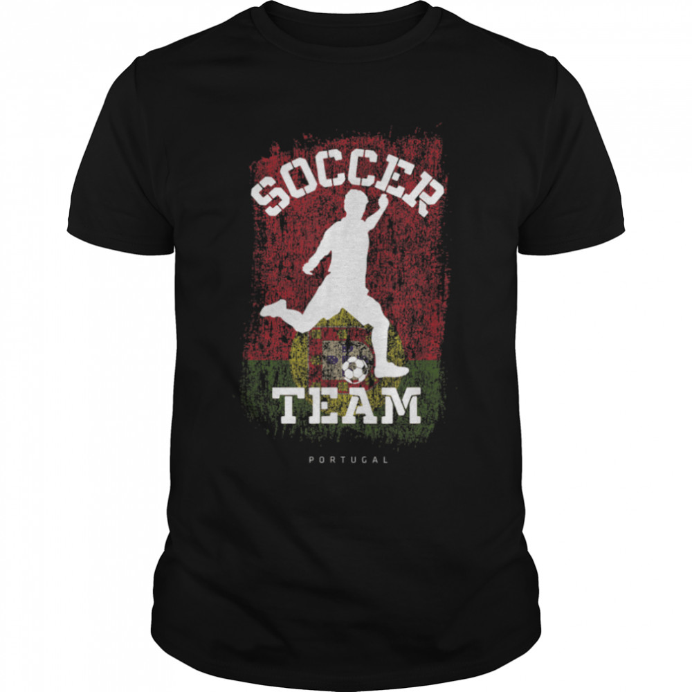 Soccer Portugal Flag Football Team Soccer Player T- B09JPFPBYK Classic Men's T-shirt