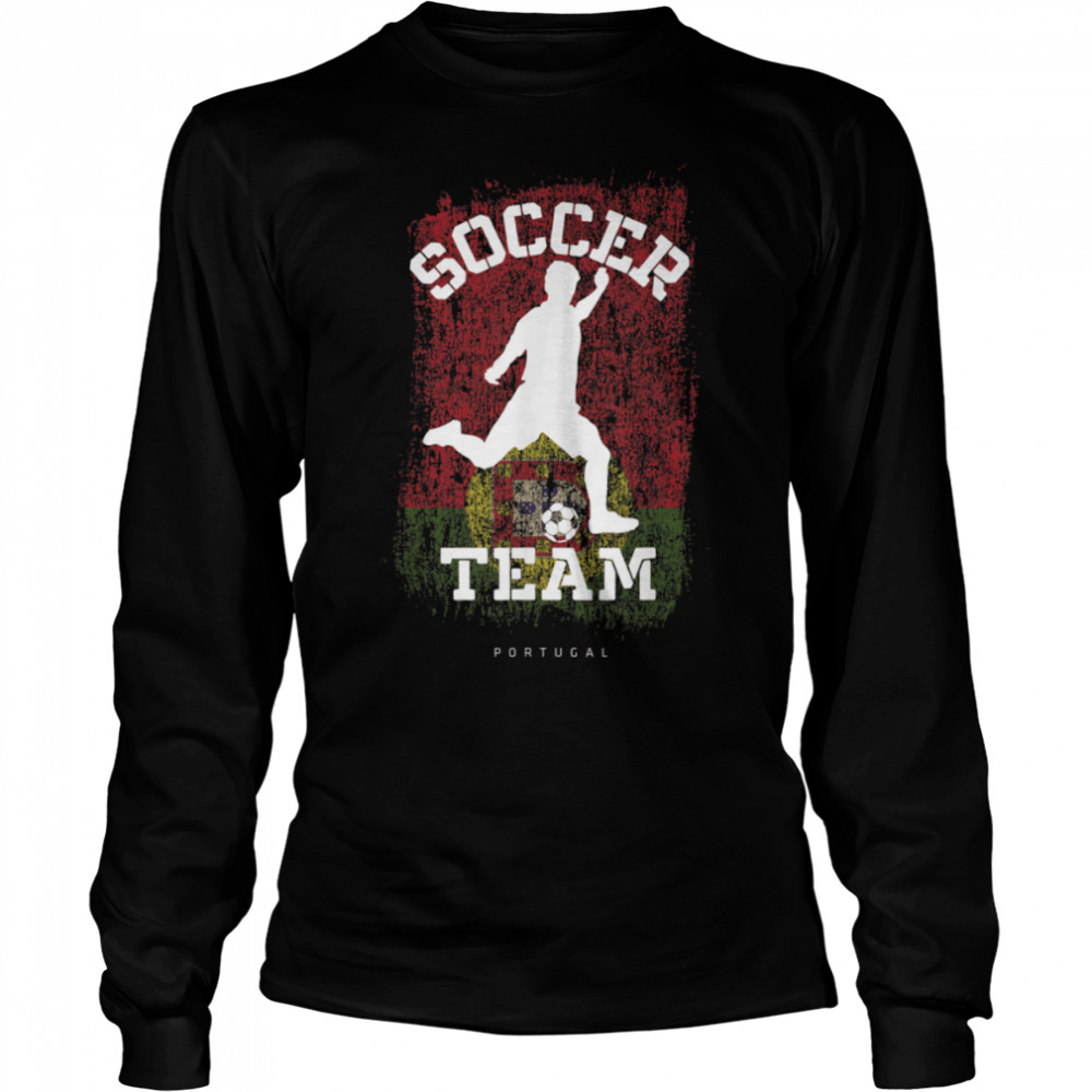 Soccer Portugal Flag Football Team Soccer Player T- B09JPFPBYK Long Sleeved T-shirt