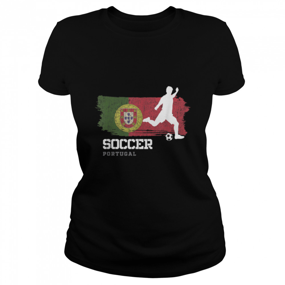 Soccer Portugal Flag Football Team Soccer Player T- B09K1YVLN5 Classic Women's T-shirt