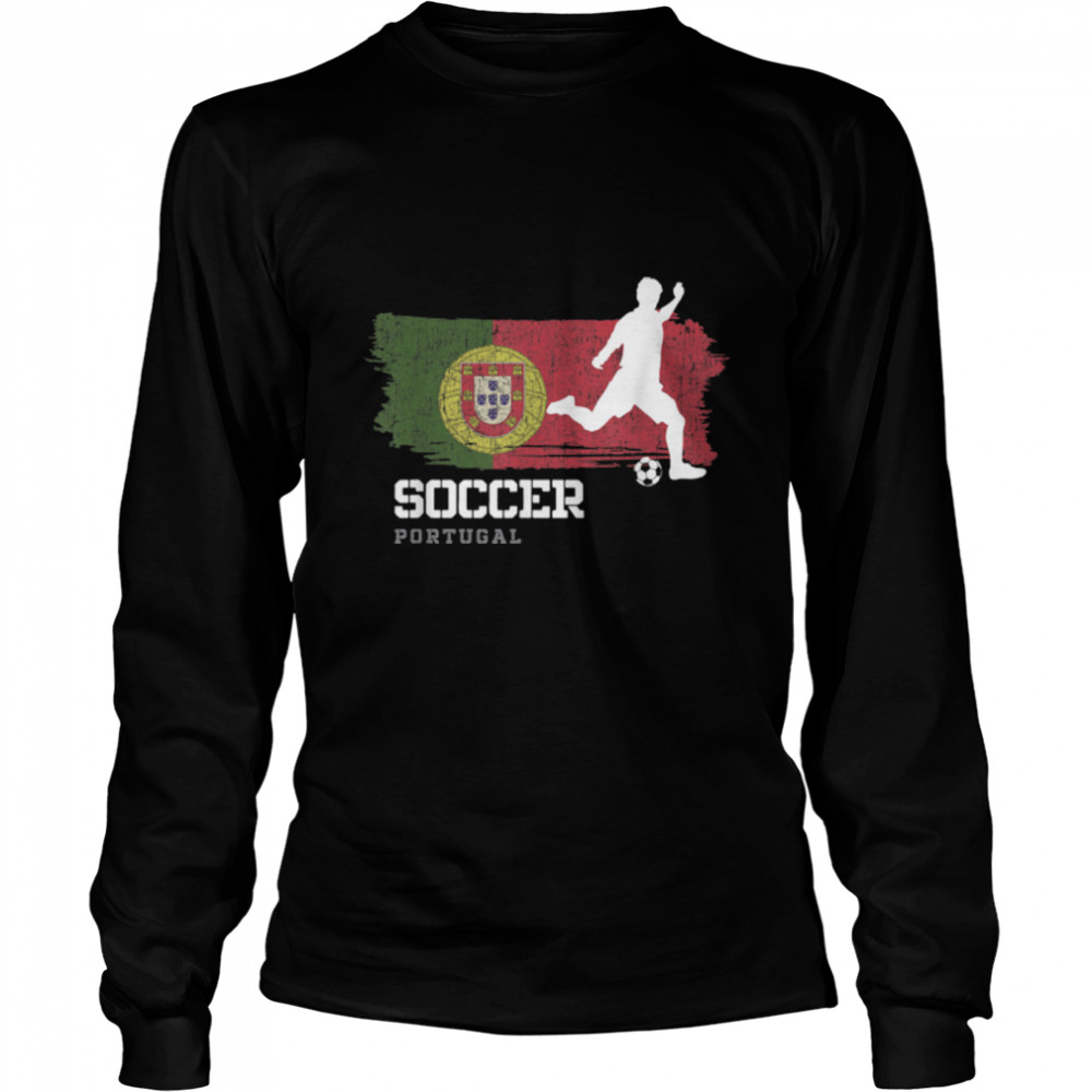 Soccer Portugal Flag Football Team Soccer Player T- B09K1YVLN5 Long Sleeved T-shirt