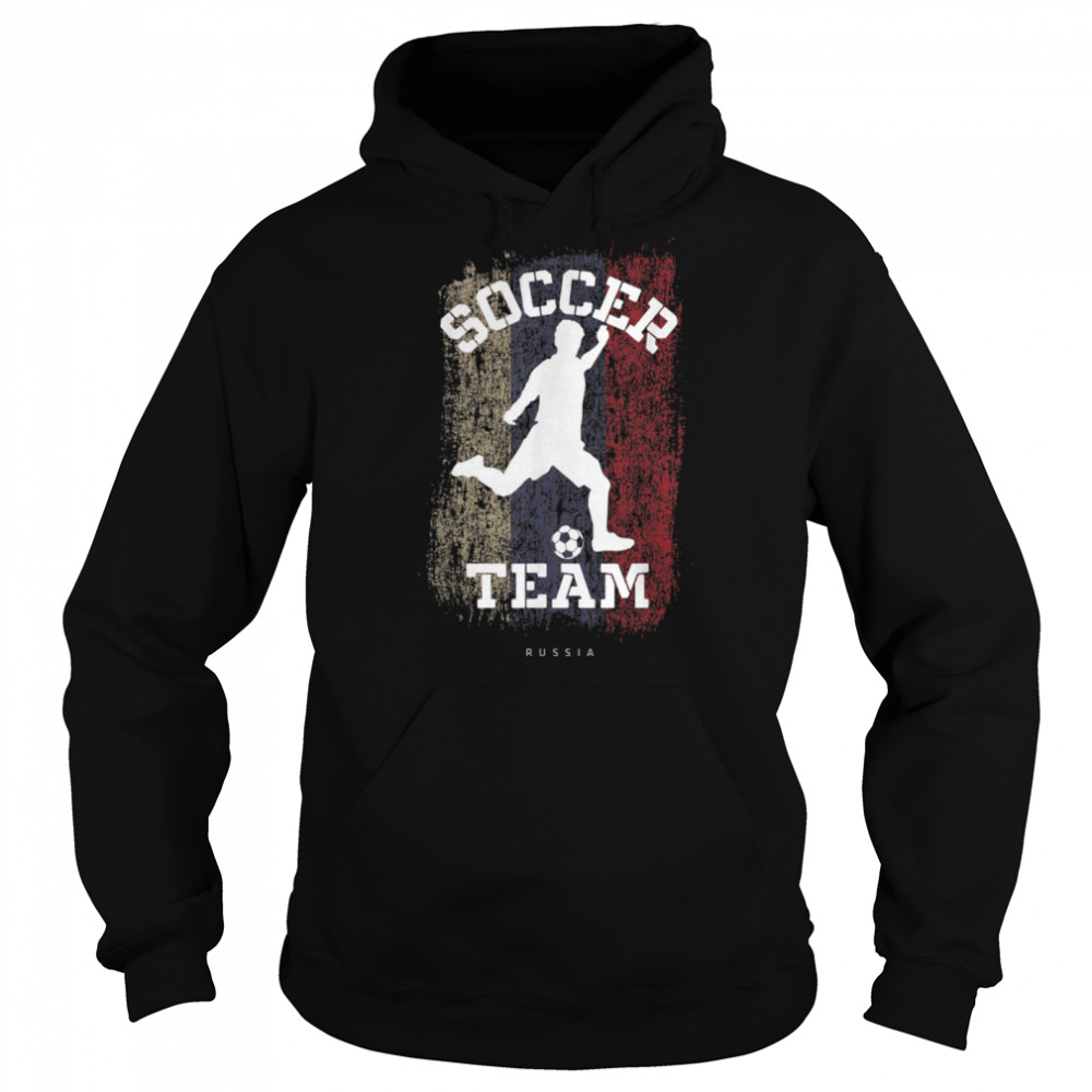 Soccer Russia Flag Football Team Soccer Player T- B09JPF48CK Unisex Hoodie