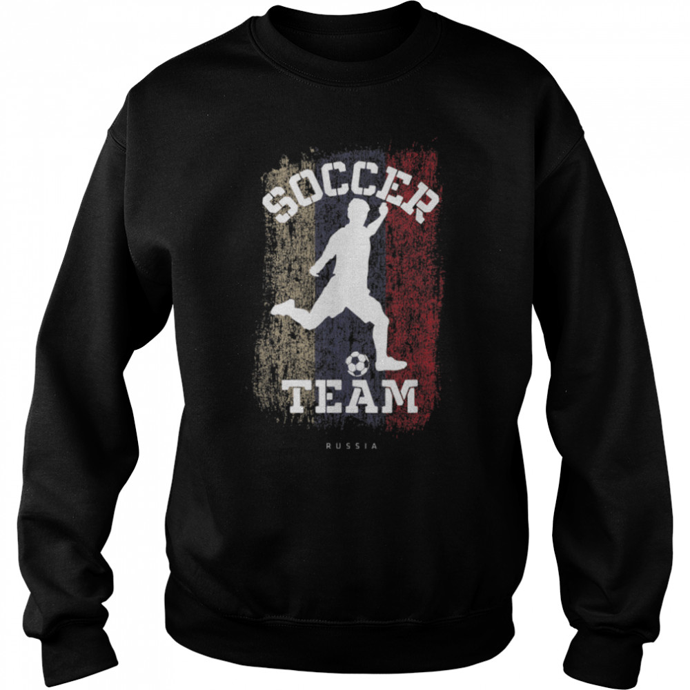 Soccer Russia Flag Football Team Soccer Player T- B09JPF48CK Unisex Sweatshirt