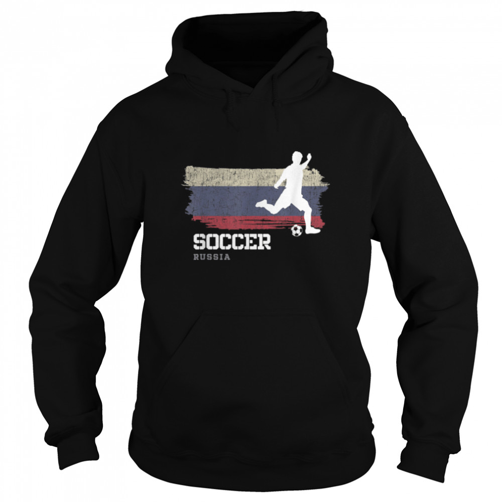 Soccer Russia Flag Football Team Soccer Player T- B09K1RK3ST Unisex Hoodie