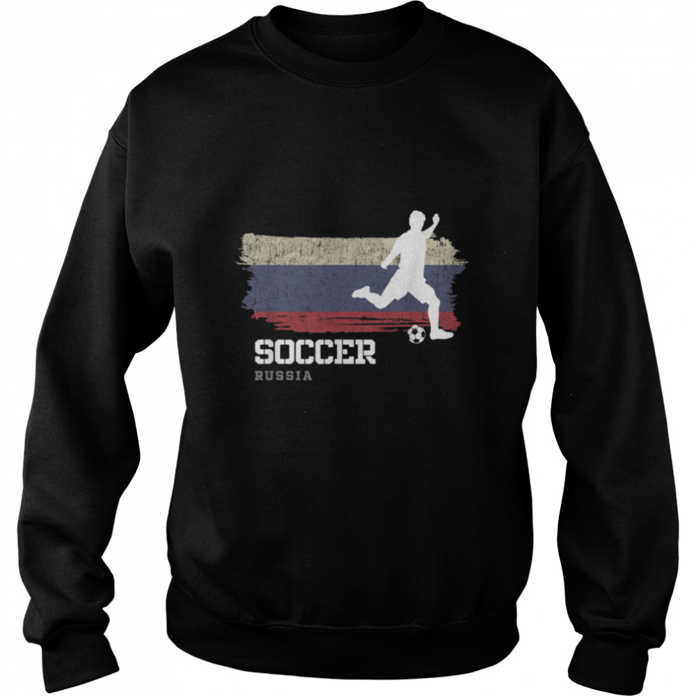 Soccer Russia Flag Football Team Soccer Player T- B09K1RK3ST Unisex Sweatshirt