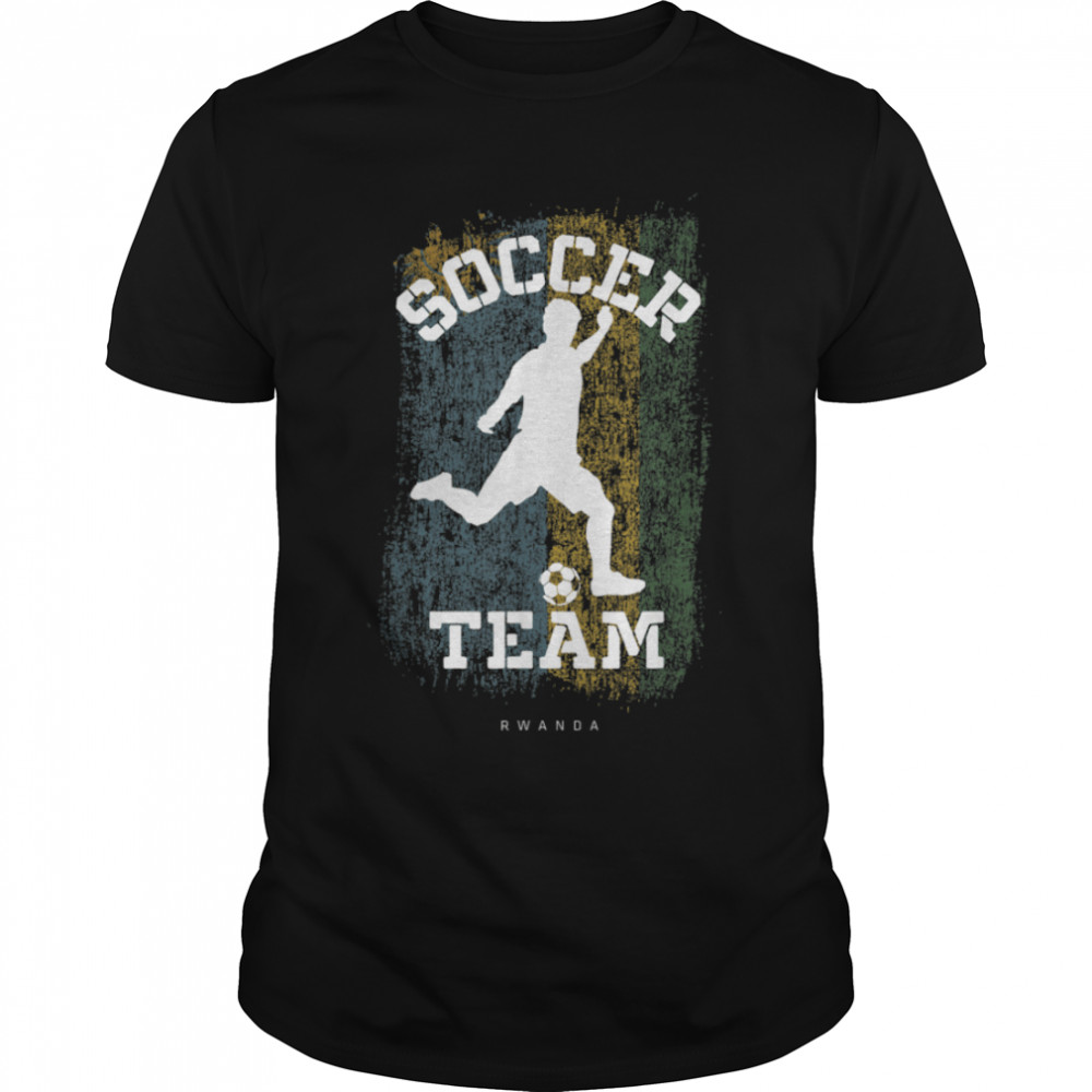 Soccer Rwanda Flag Football Team Soccer Player T- B09JPCZ64V Classic Men's T-shirt