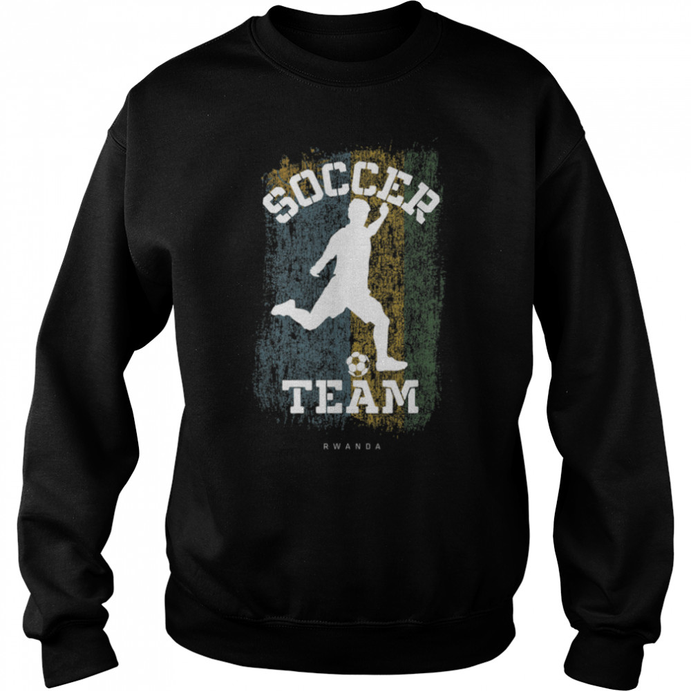 Soccer Rwanda Flag Football Team Soccer Player T- B09JPCZ64V Unisex Sweatshirt