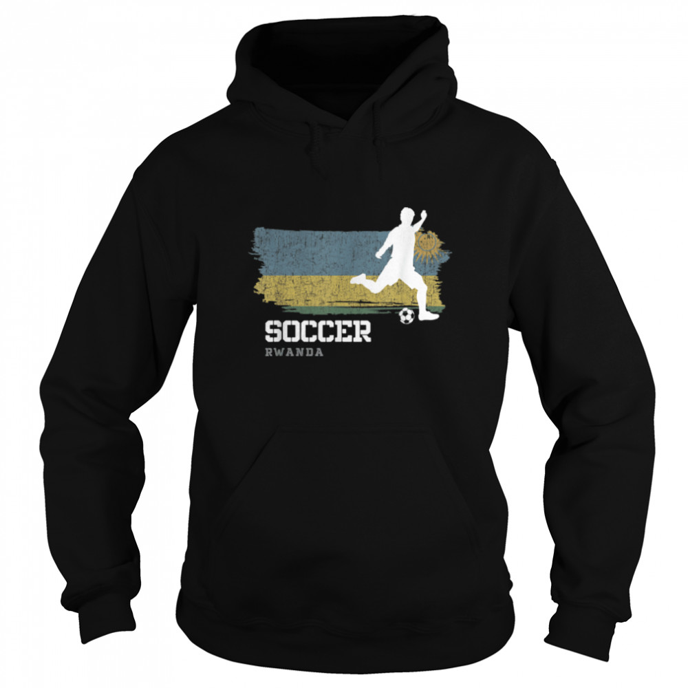 Soccer Rwanda Flag Football Team Soccer Player T- B09K11PGCV Unisex Hoodie