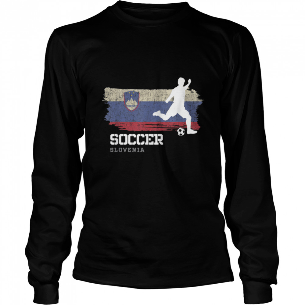 Soccer Slovakia Flag Football Team Soccer Player T- B09K1YFB8C Long Sleeved T-shirt