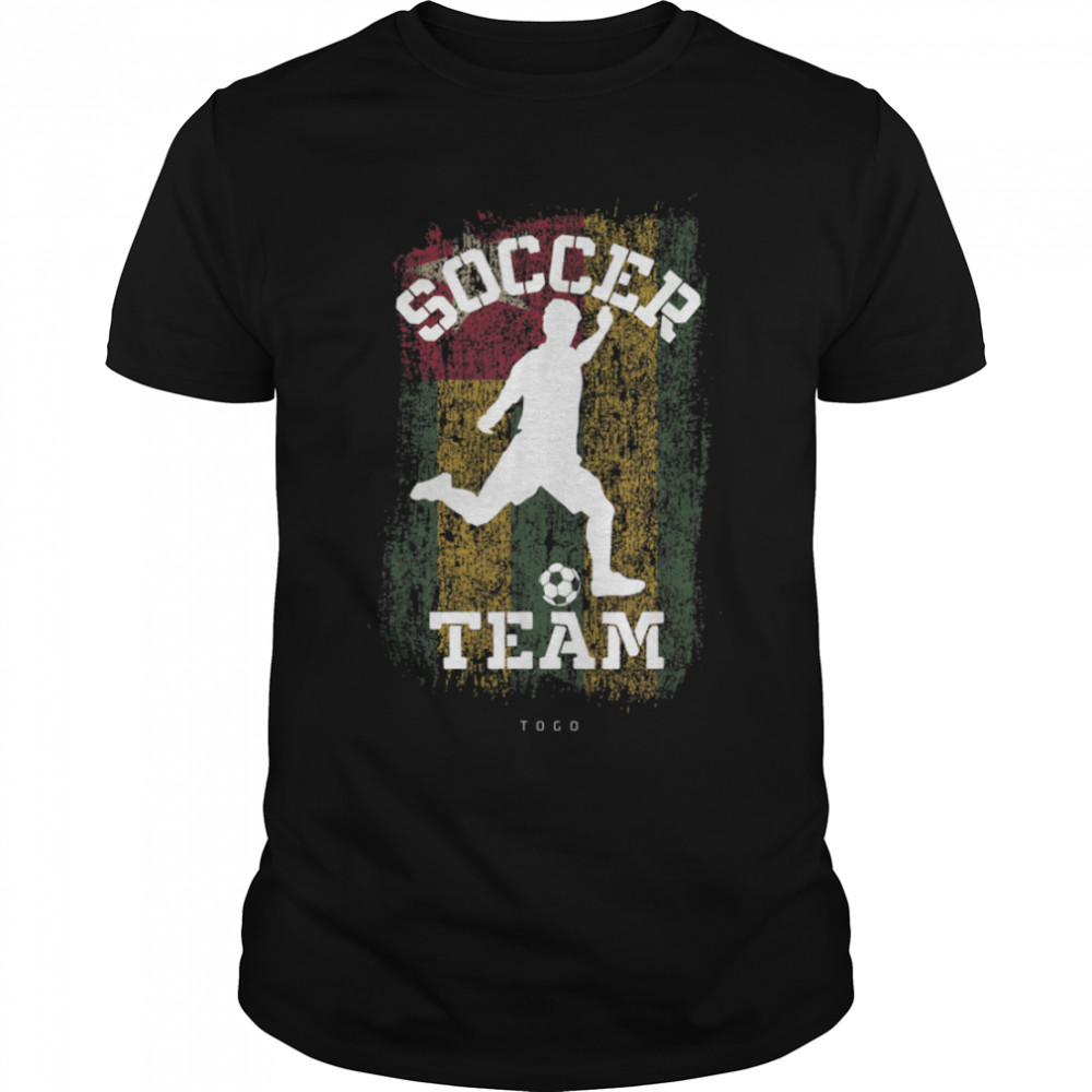 Soccer Togo Flag Football Team Soccer Player T- B09JPGFVKK Classic Men's T-shirt