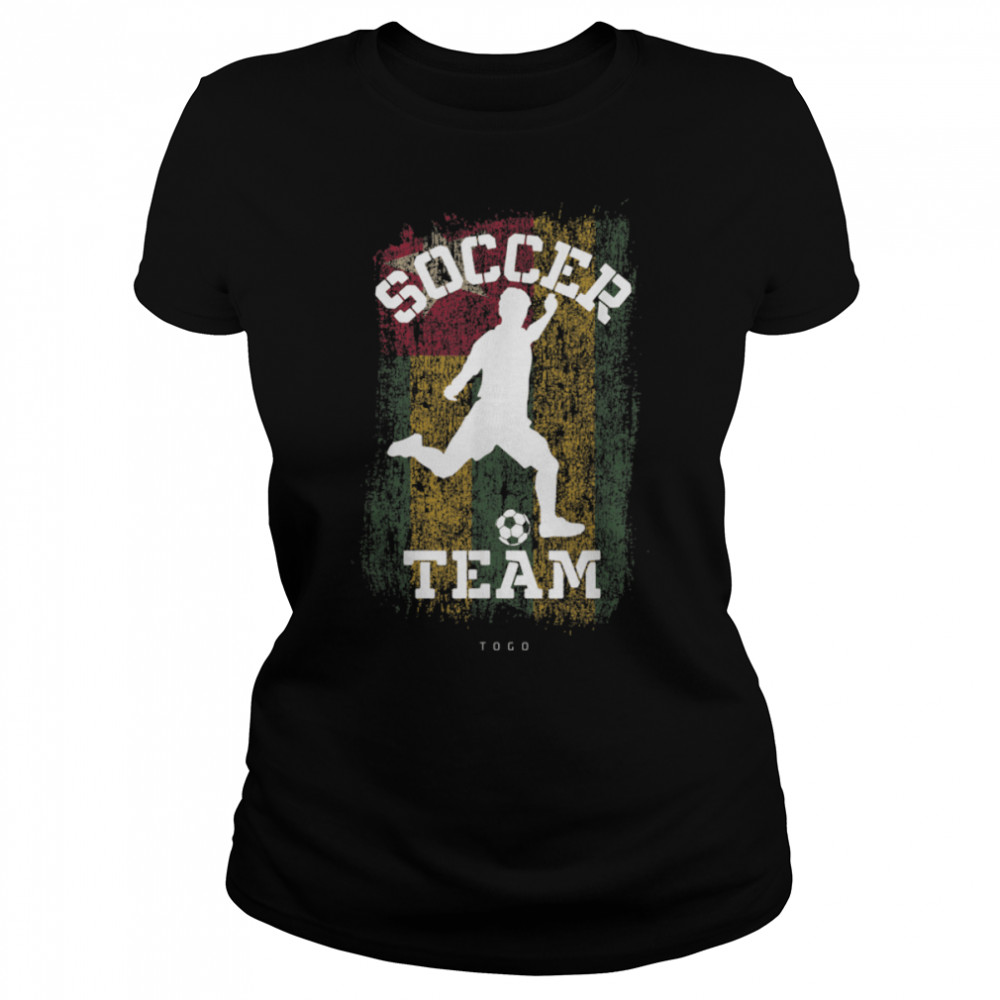 Soccer Togo Flag Football Team Soccer Player T- B09JPGFVKK Classic Women's T-shirt