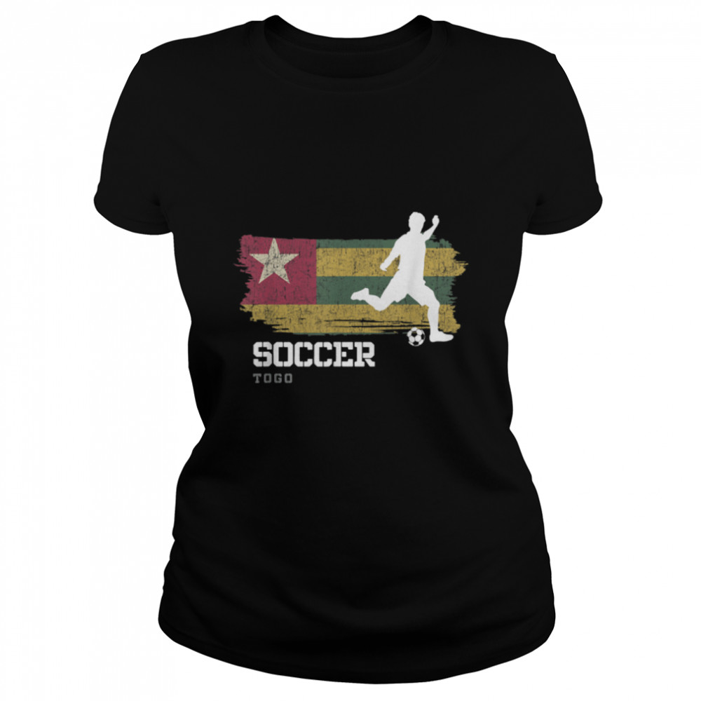 Soccer Togo Flag Football Team Soccer Player T- B09K23JT7H Classic Women's T-shirt