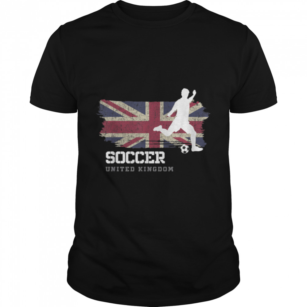 Soccer United Kingdom Flag Football Team Soccer Player T- B09K1W8JZ9 Classic Men's T-shirt