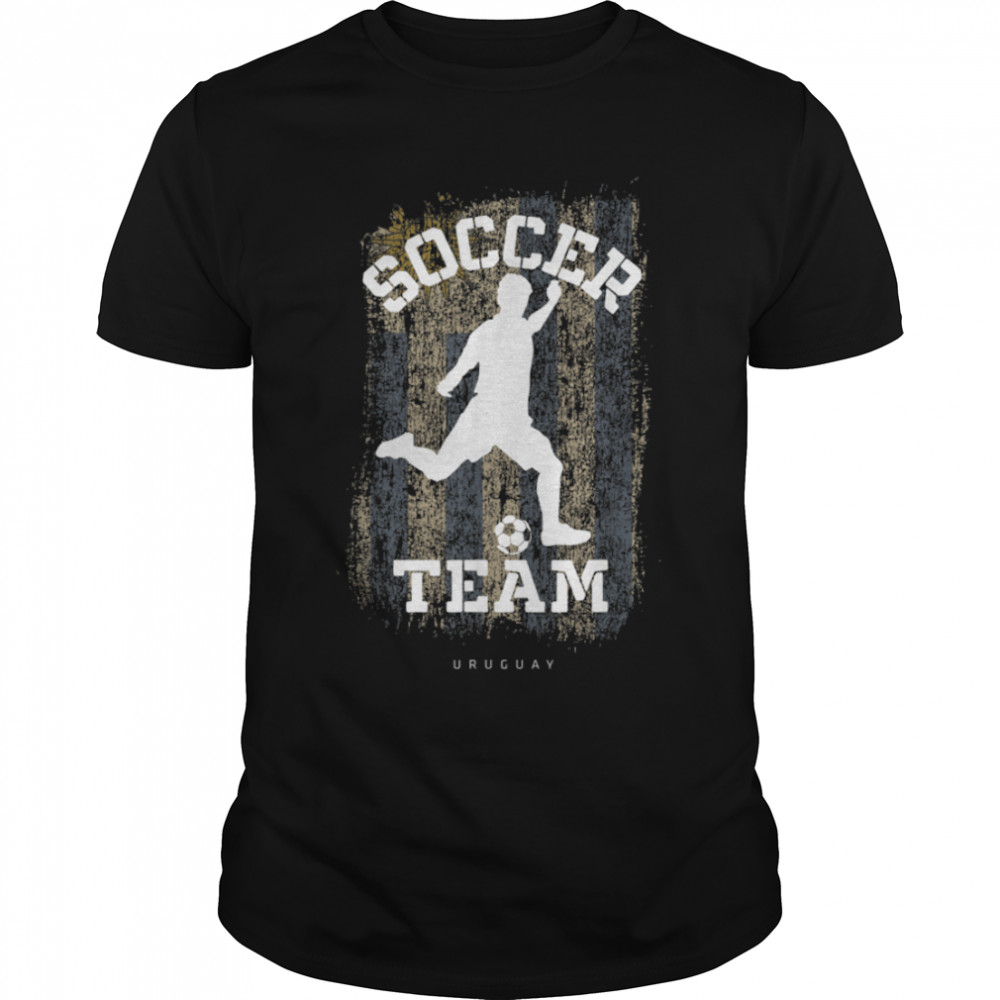 Soccer Uruguay Flag Football Team Soccer Player T- B09JPDSNSH Classic Men's T-shirt