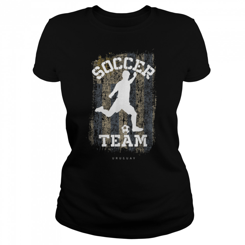 Soccer Uruguay Flag Football Team Soccer Player T- B09JPDSNSH Classic Women's T-shirt