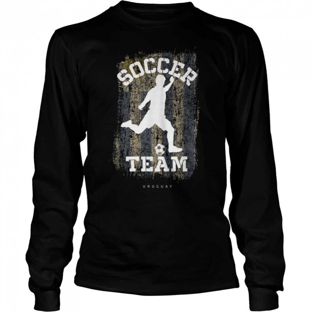 Soccer Uruguay Flag Football Team Soccer Player T- B09JPDSNSH Long Sleeved T-shirt