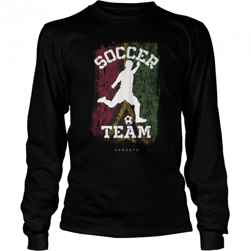 Soccer Vanuatu Flag Football Team Soccer Player T- B09JPDTW42 Long Sleeved T-shirt