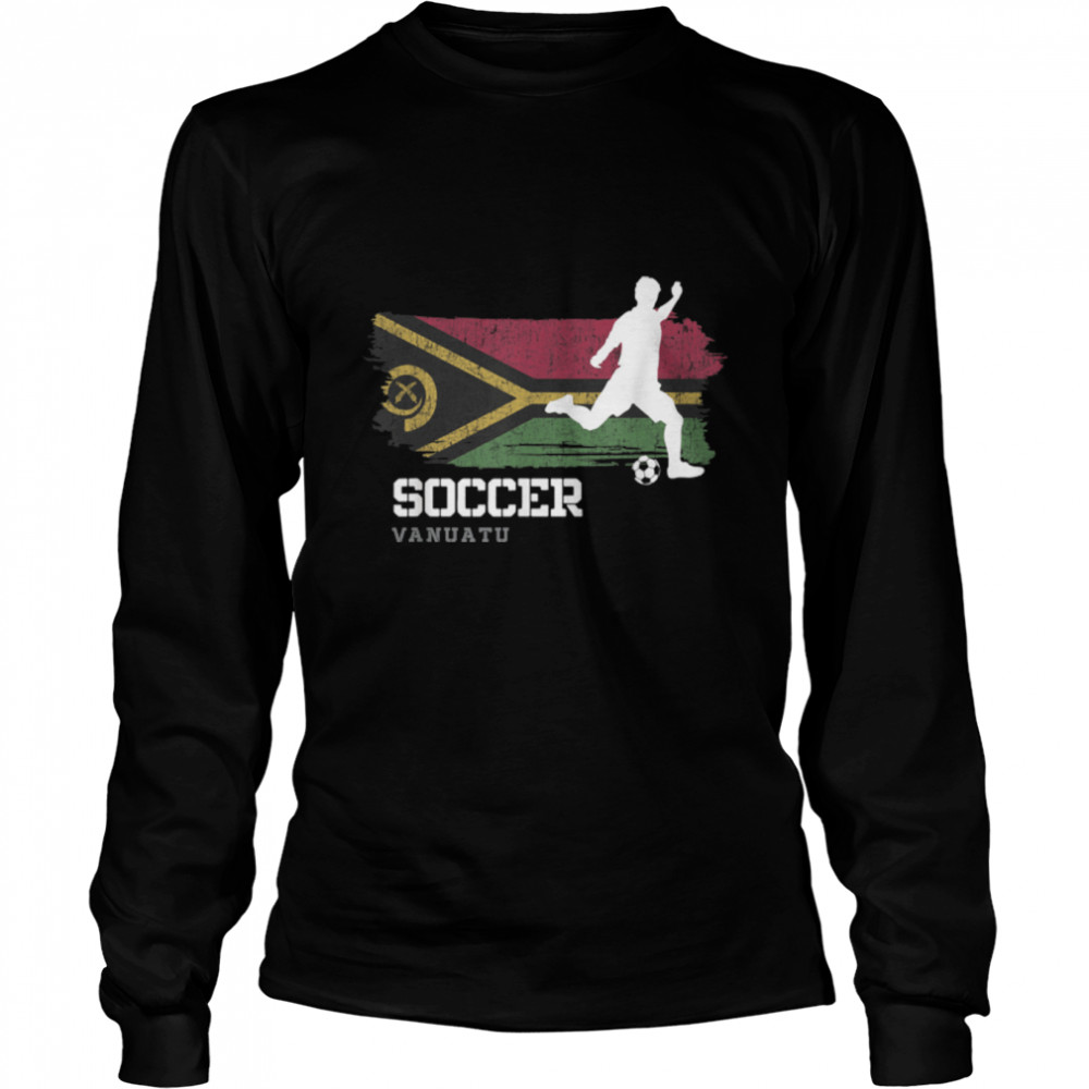 Soccer Vanuatu Flag Football Team Soccer Player T- B09K1TJW2G Long Sleeved T-shirt