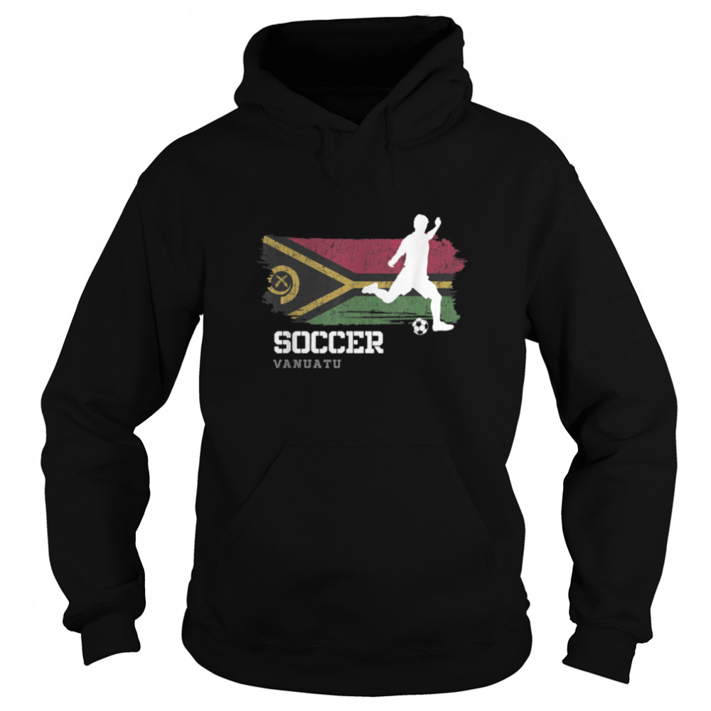 Soccer Vanuatu Flag Football Team Soccer Player T- B09K1TJW2G Unisex Hoodie