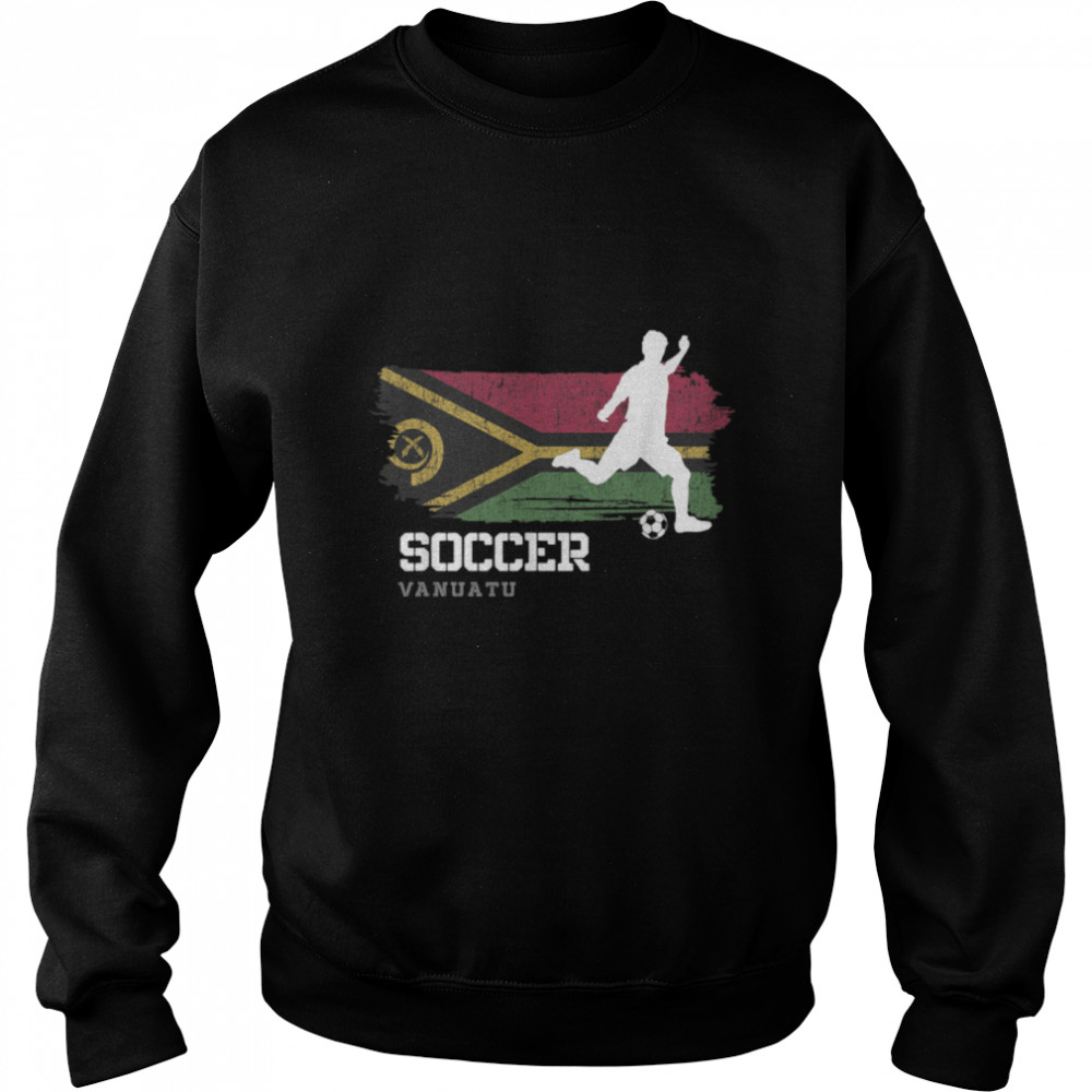 Soccer Vanuatu Flag Football Team Soccer Player T- B09K1TJW2G Unisex Sweatshirt