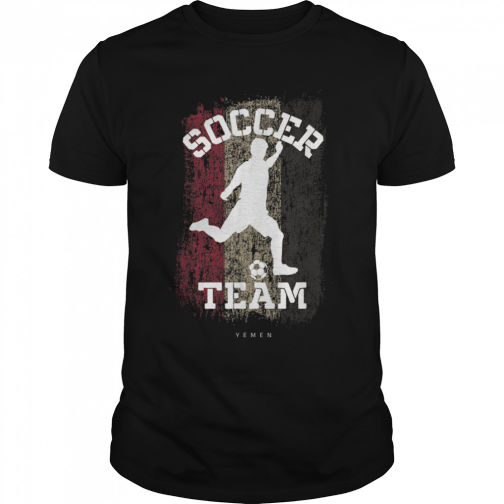 Soccer Yemen Flag Football Team Soccer Player T- B09JPD2V7N Classic Men's T-shirt