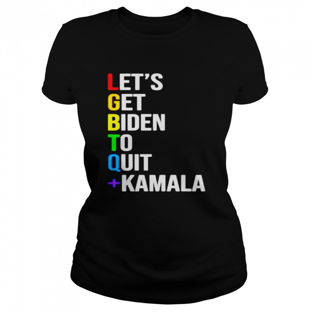 Awesome lGBTQ Let’s get Biden to quit Kamala shirt Classic Women's T-shirt