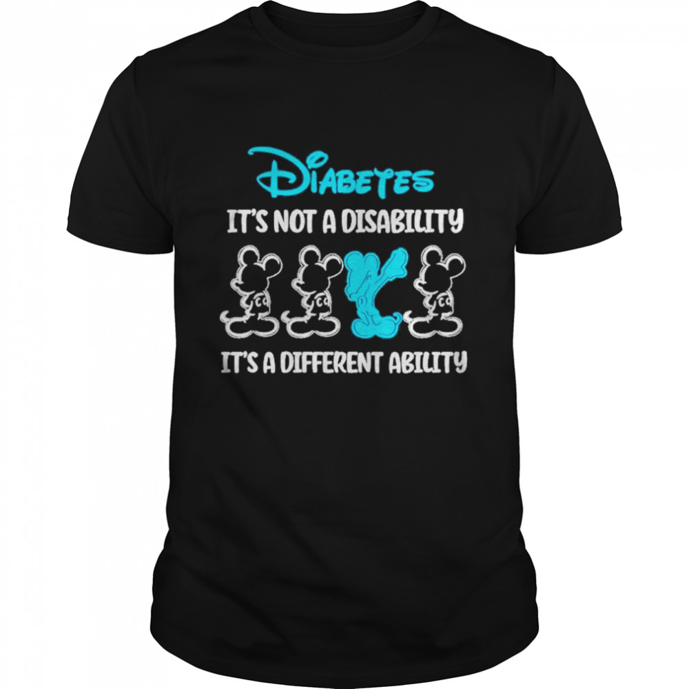 Dabbing Mickey Mouse Diabetes its not a disability its a different ability shirt Classic Men's T-shirt