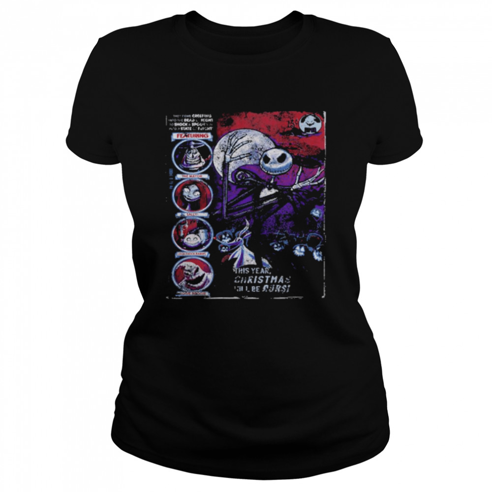 Disney The Nightmare Before Christmas Comic Cover Classic Women's T-shirt