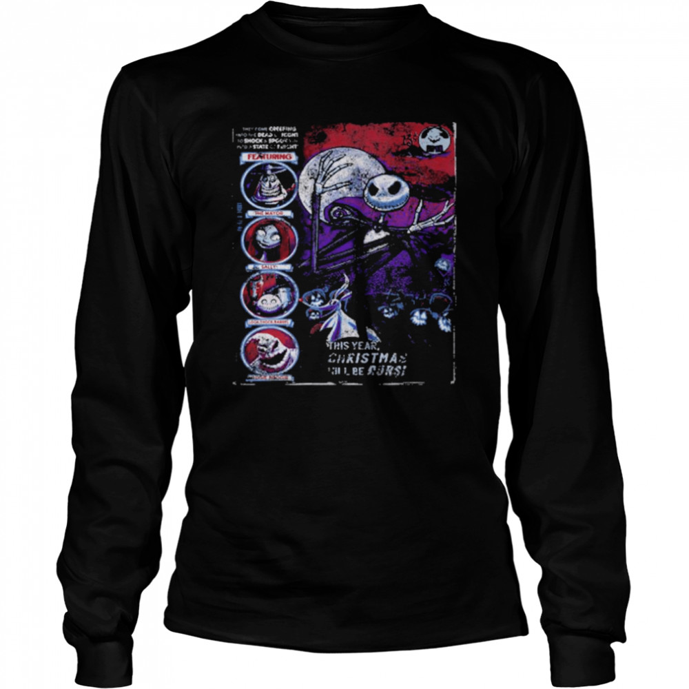 Disney The Nightmare Before Christmas Comic Cover Long Sleeved T-shirt