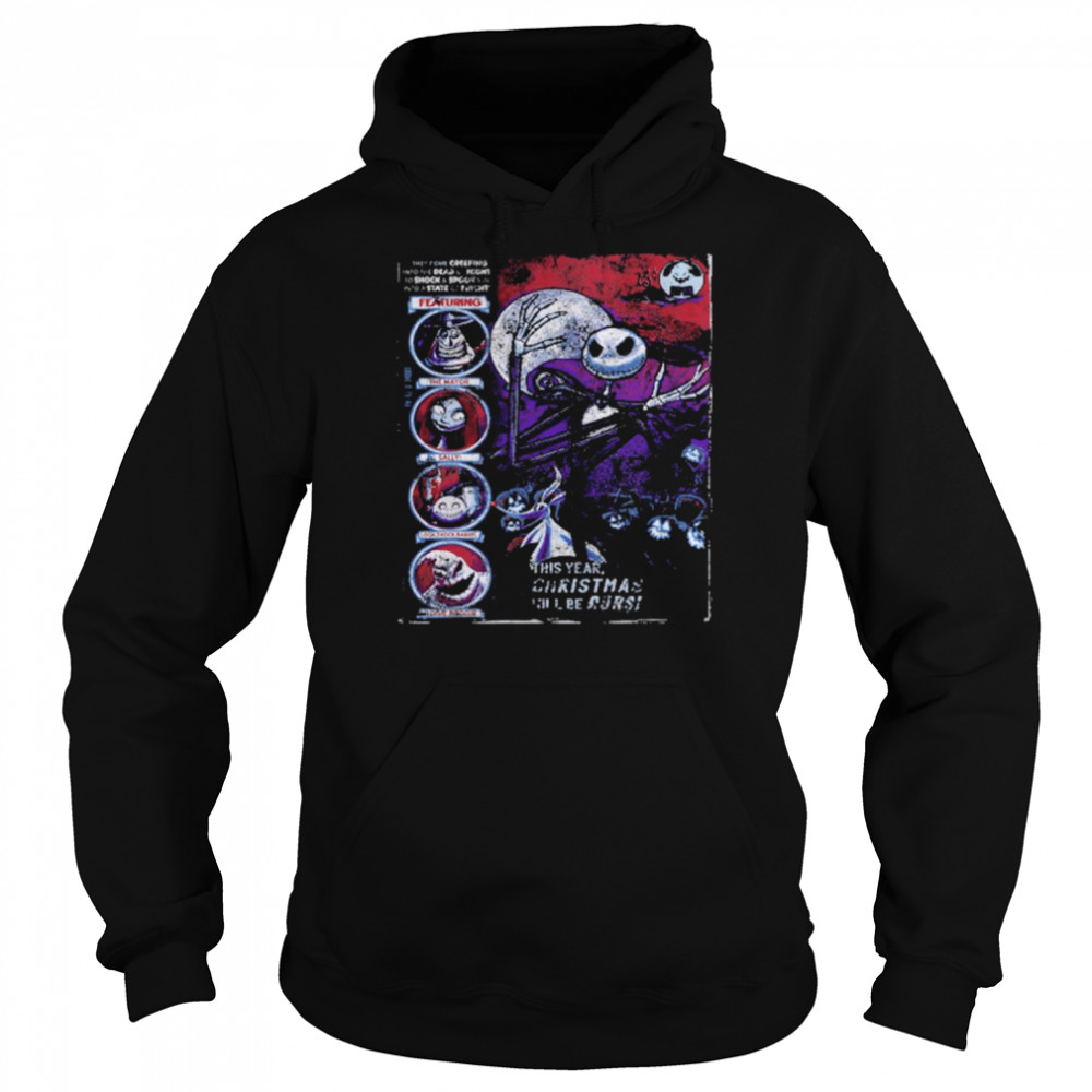 Disney The Nightmare Before Christmas Comic Cover Unisex Hoodie