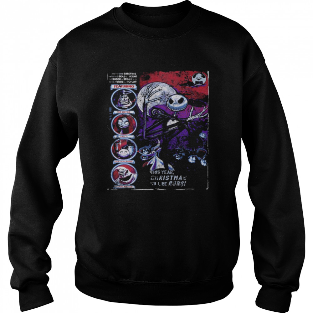 Disney The Nightmare Before Christmas Comic Cover Unisex Sweatshirt