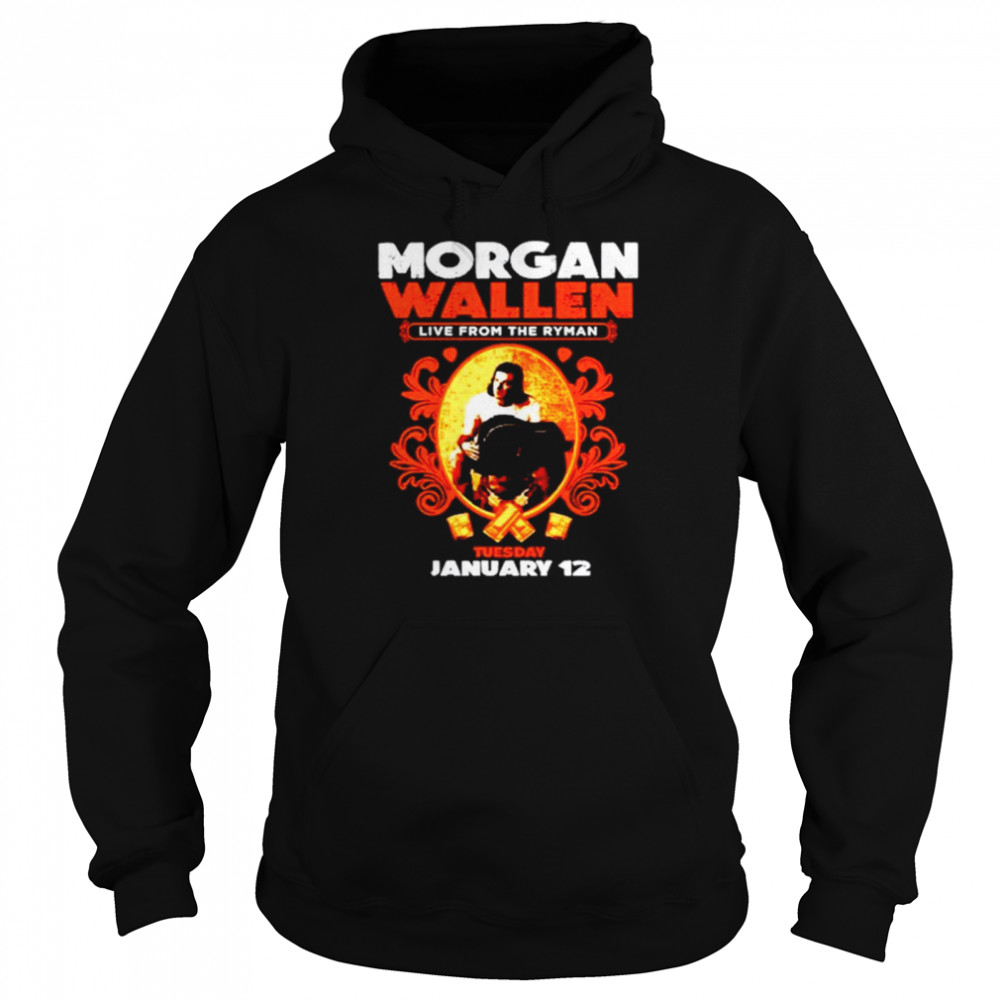 Funny morgan Wallen live from the ryman dark grey ryman event shirt Unisex Hoodie