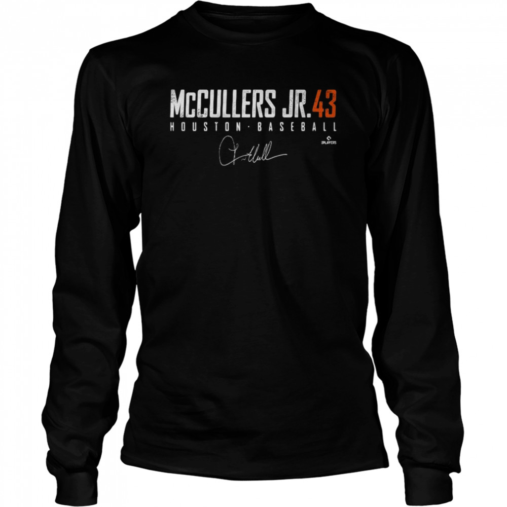 Lance McCullers Jr 43 Houston Astros Baseball Signature Long Sleeved T-shirt