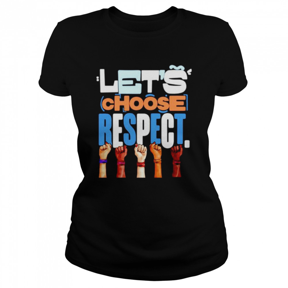 Nice lewis Hamilton’s let’s choose respect T-shirt Classic Women's T-shirt